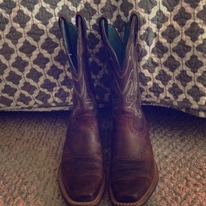 Teal cowboy boots